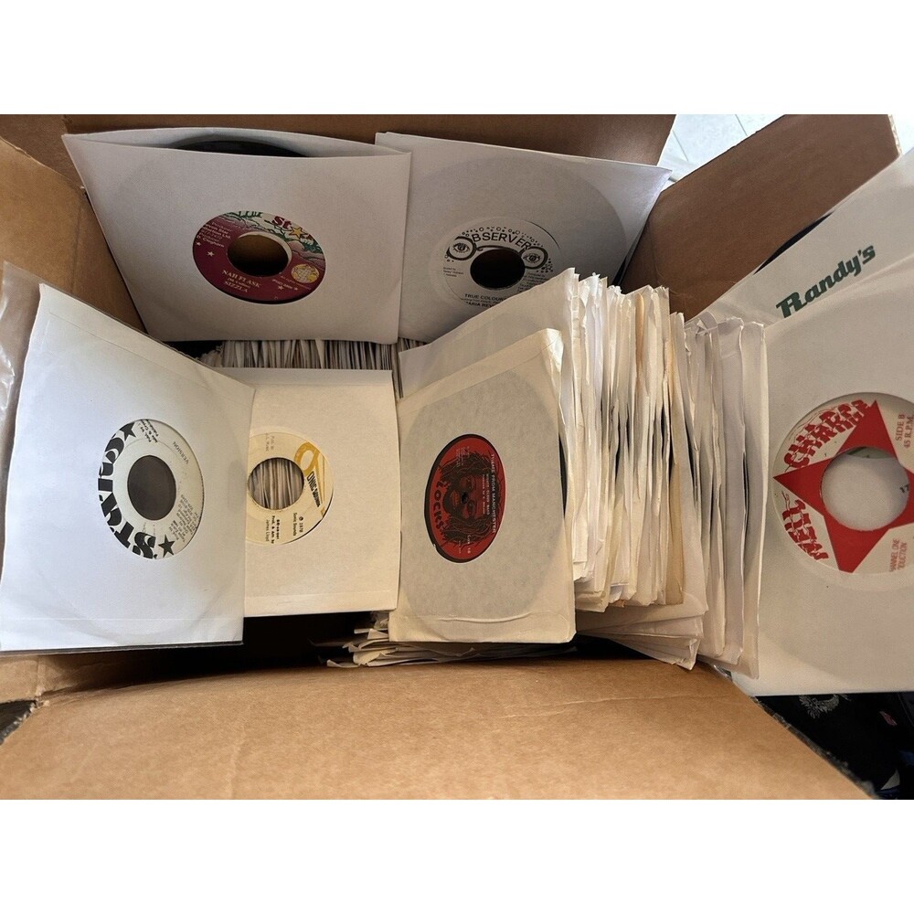 Lot Of 200 45 RPM REGGAE Vinyl Records From Jamaican Record Shop Closing!